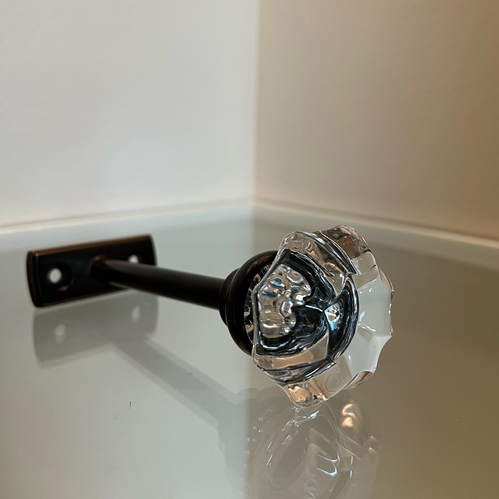 Restoration Hardware Traditional Octagonal Glass Drapery Tie Back in Bronze